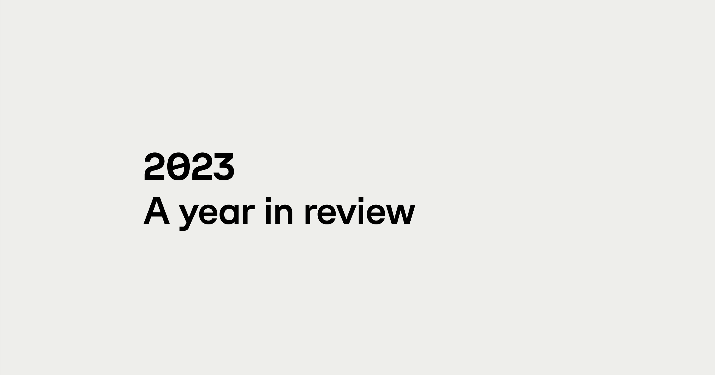 2023, a year in review